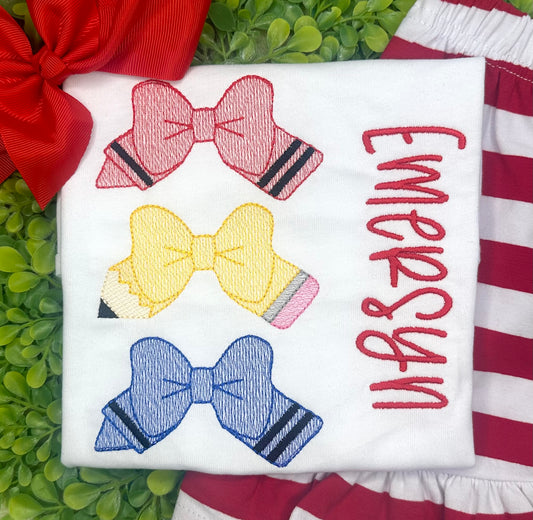 B2S Crayon Bow Sketch Tee