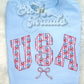 Patriotic Bows USA Appliqué Tee