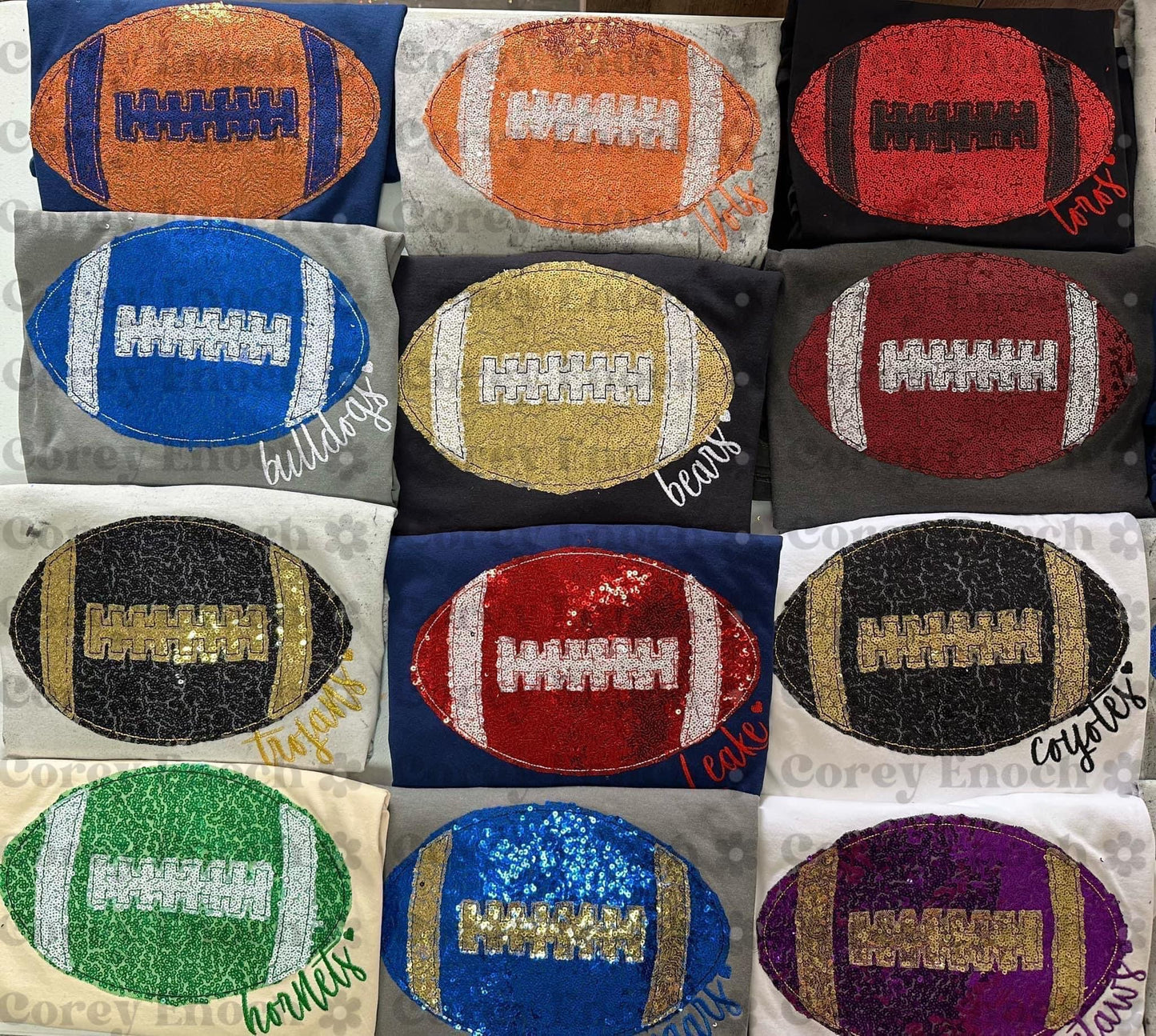 Football Sequin Appliqué Tee