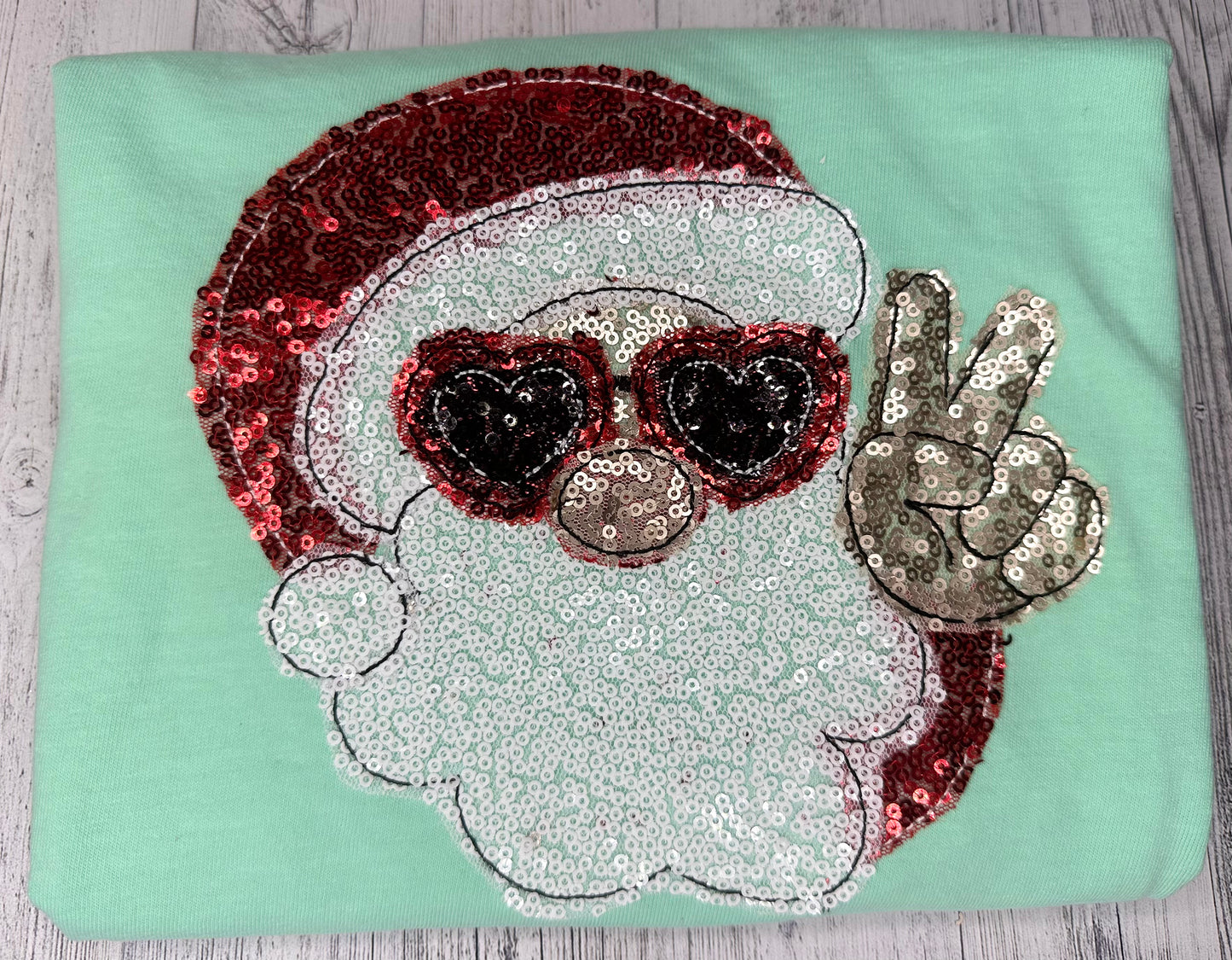 Santa Sequins Applique Tee