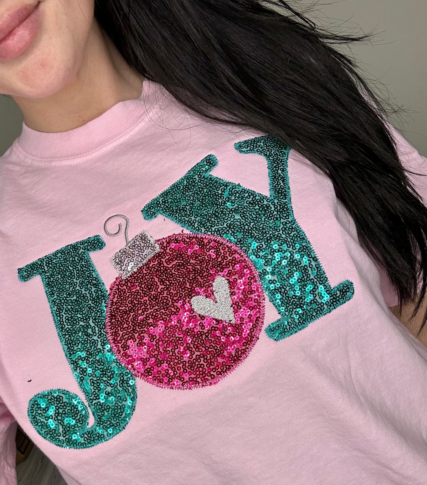 Joy Sequins Applique Tee