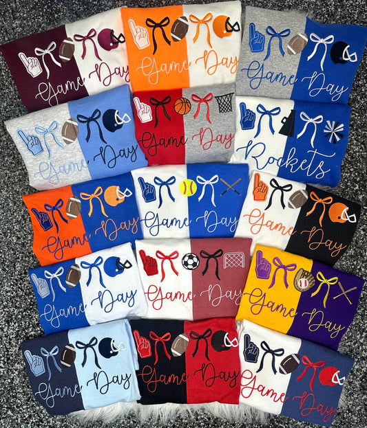 Colorblock Bow Sport Shirts