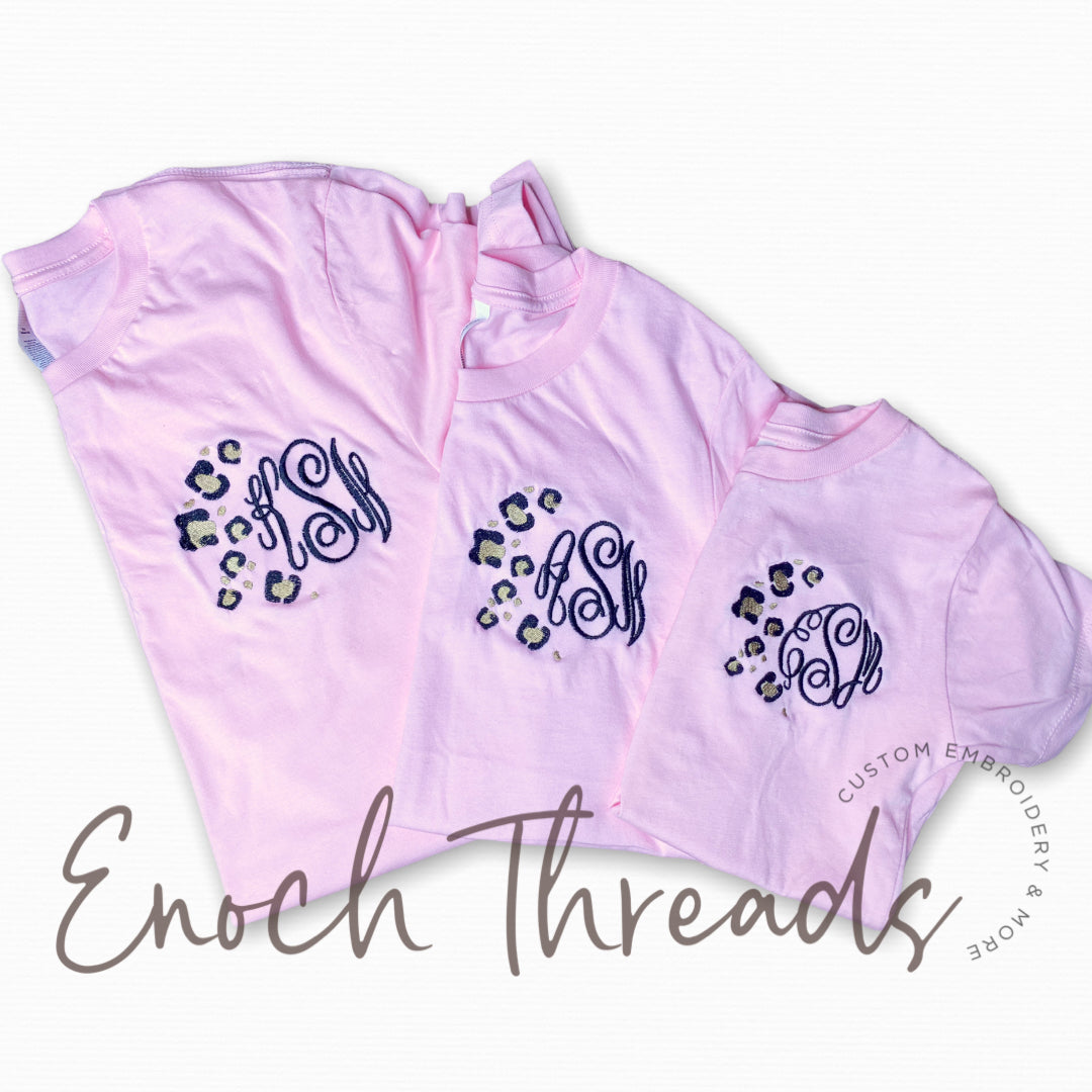 Leopard Monogram Crewneck – Enoch Threads