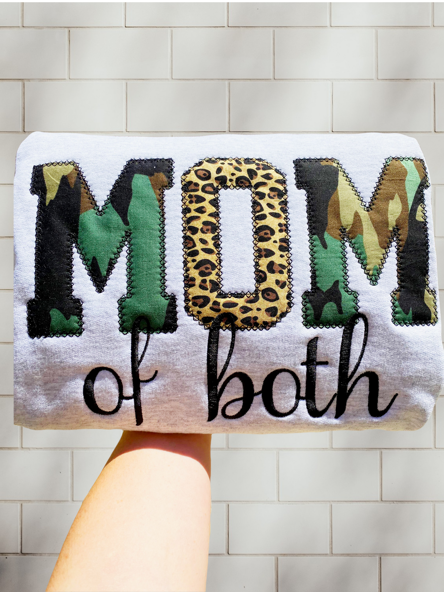 Mom of Both Applique Shirt