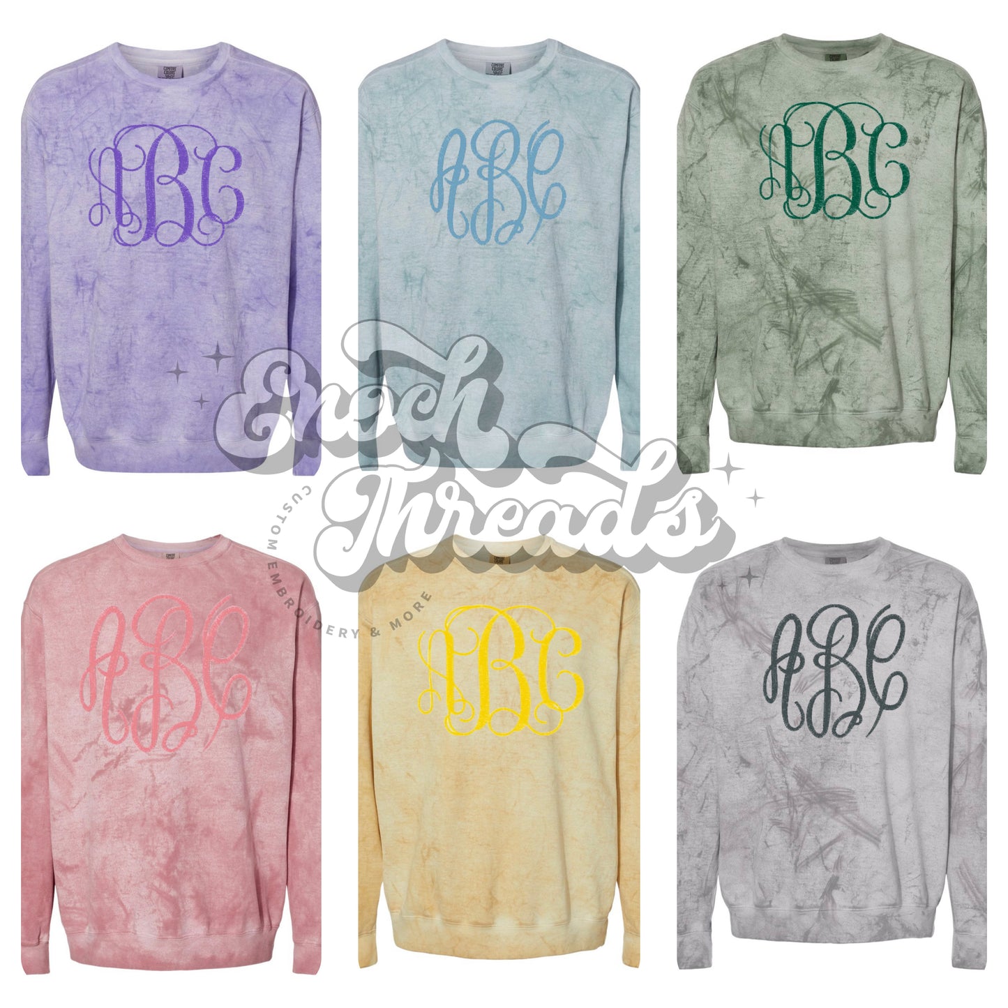 Comfort Colors Colorblast Monogram Crewneck