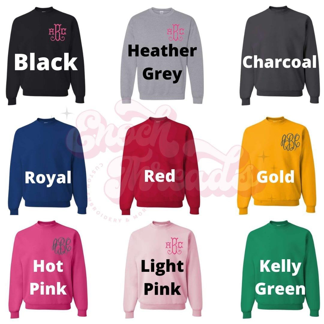 Basic Monogram Crewneck Sweatshirts